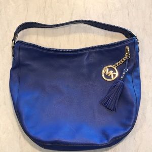 Electric blue Micheal Kors leather purse.